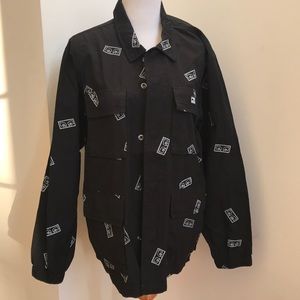 NEW Men’s OBEY Eyes Black Jacket, Size Large